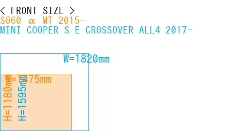 #S660 α MT 2015- + MINI COOPER S E CROSSOVER ALL4 2017-